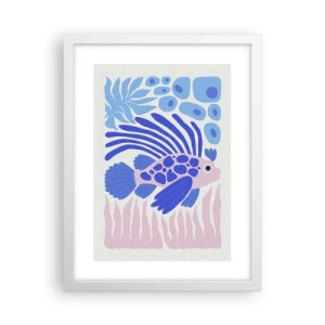 Plakat w białej ramie - W swoim żywiole - 30x40 cm