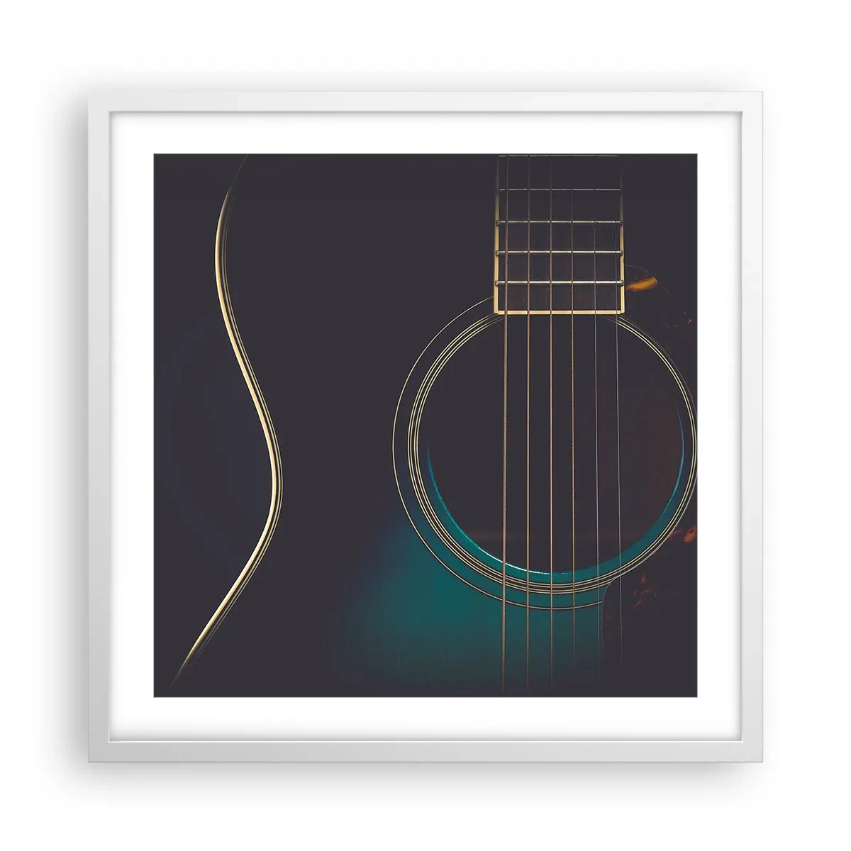 Plakat w białej ramie - Chwila zanim zabrzmi - 50x50 cm