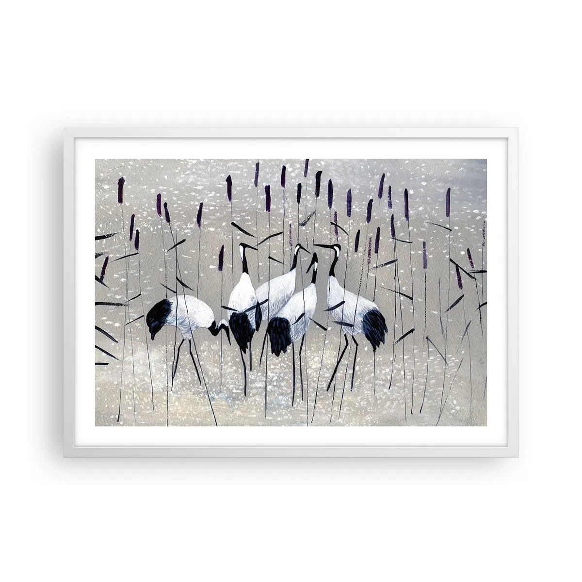 Plakat w białej ramie - Wśród swoich - 70x50 cm