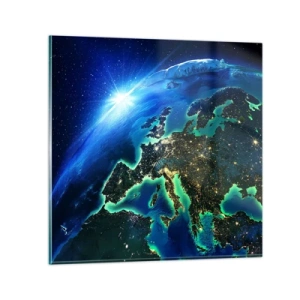 Obraz na szkle - Roziskrzona Europa - 30x30 cm