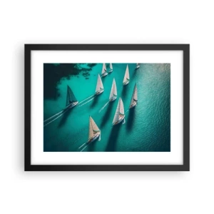 Plakat w czarnej ramie - W zawody z wiatrem - 40x30 cm