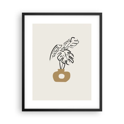 Plakat w czarnej ramie - Monstera – ozdoba domu - 40x50 cm