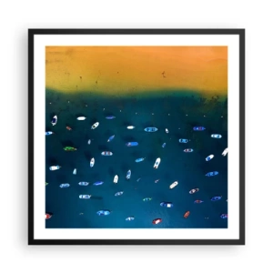 Plakat w czarnej ramie - Wakacyjna gra - 60x60 cm