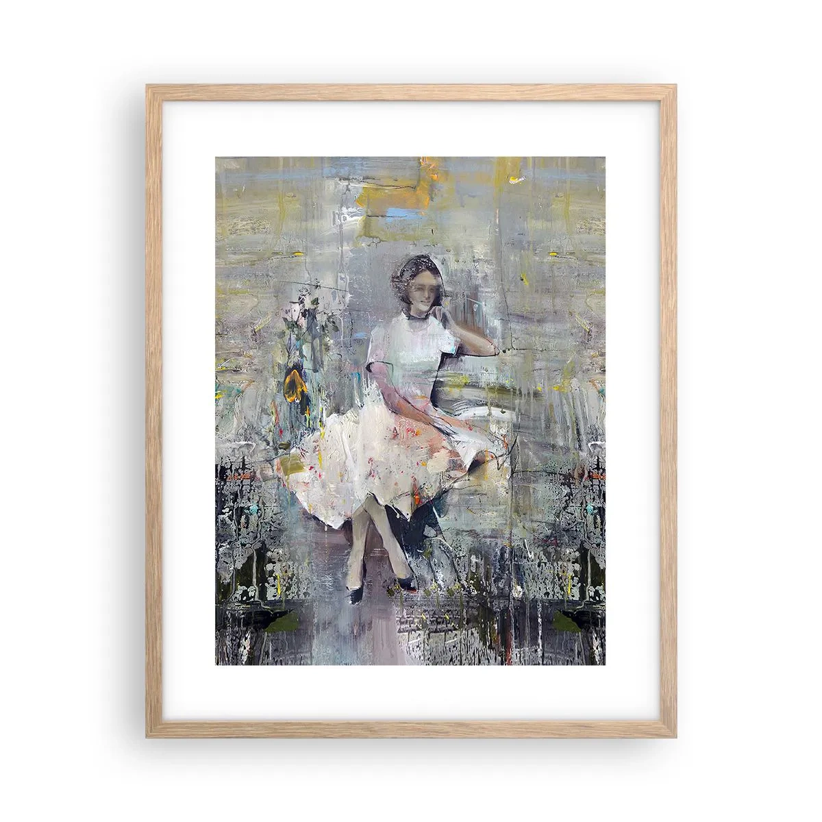 Plakat w ramie jasny dąb - Klasyczna i nowoczesna - 40x50 cm