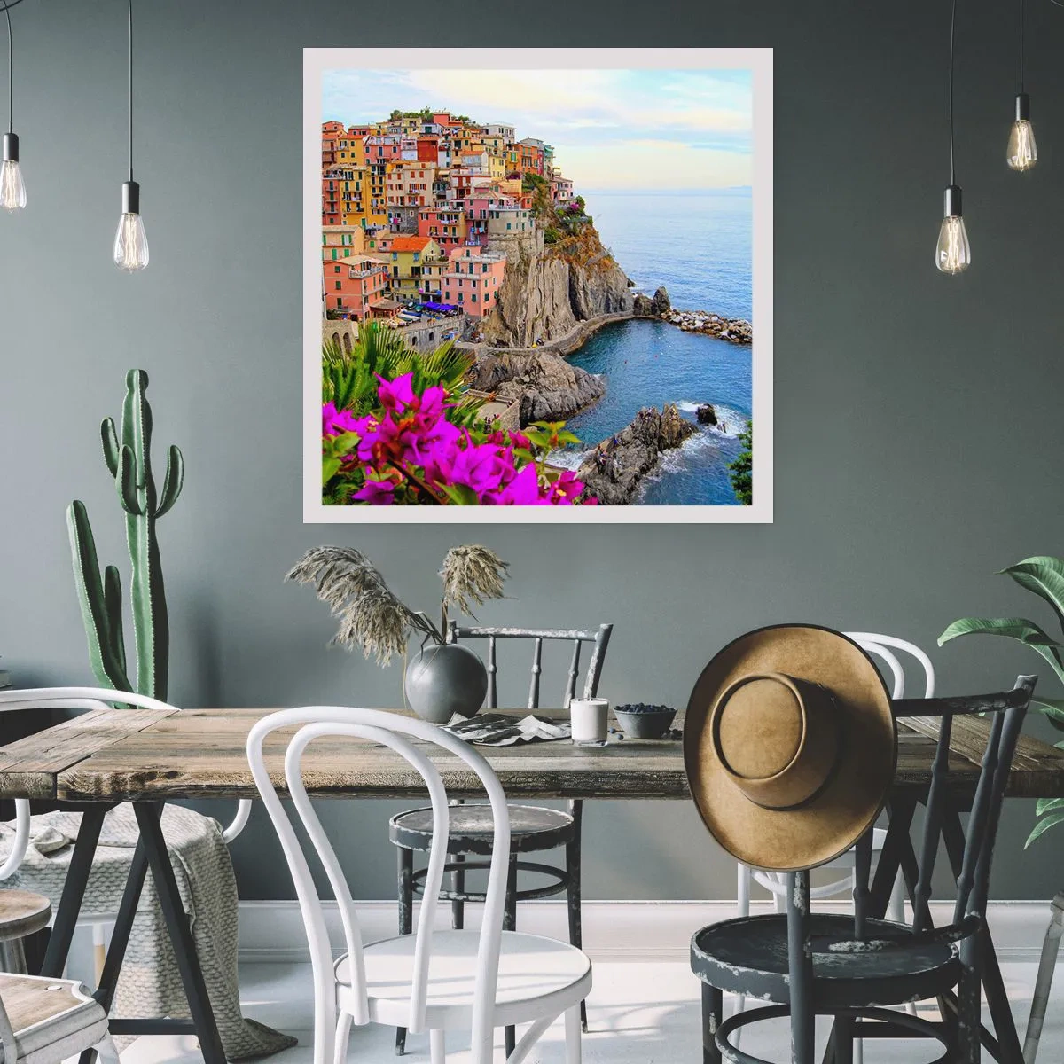 Plakat - Śmiejące się miasto - 60x60 cm