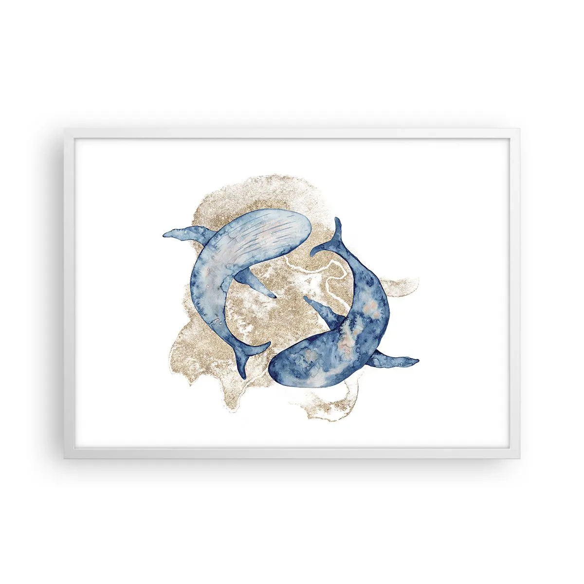 Plakat w białej ramie - Przyjaźń czy kochanie? - 70x50 cm