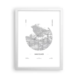 Plakat w białej ramie - Anatomia Vancouver - 30x40 cm