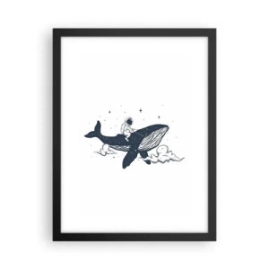 Plakat w czarnej ramie - Kosmiczna przygoda - 30x40 cm
