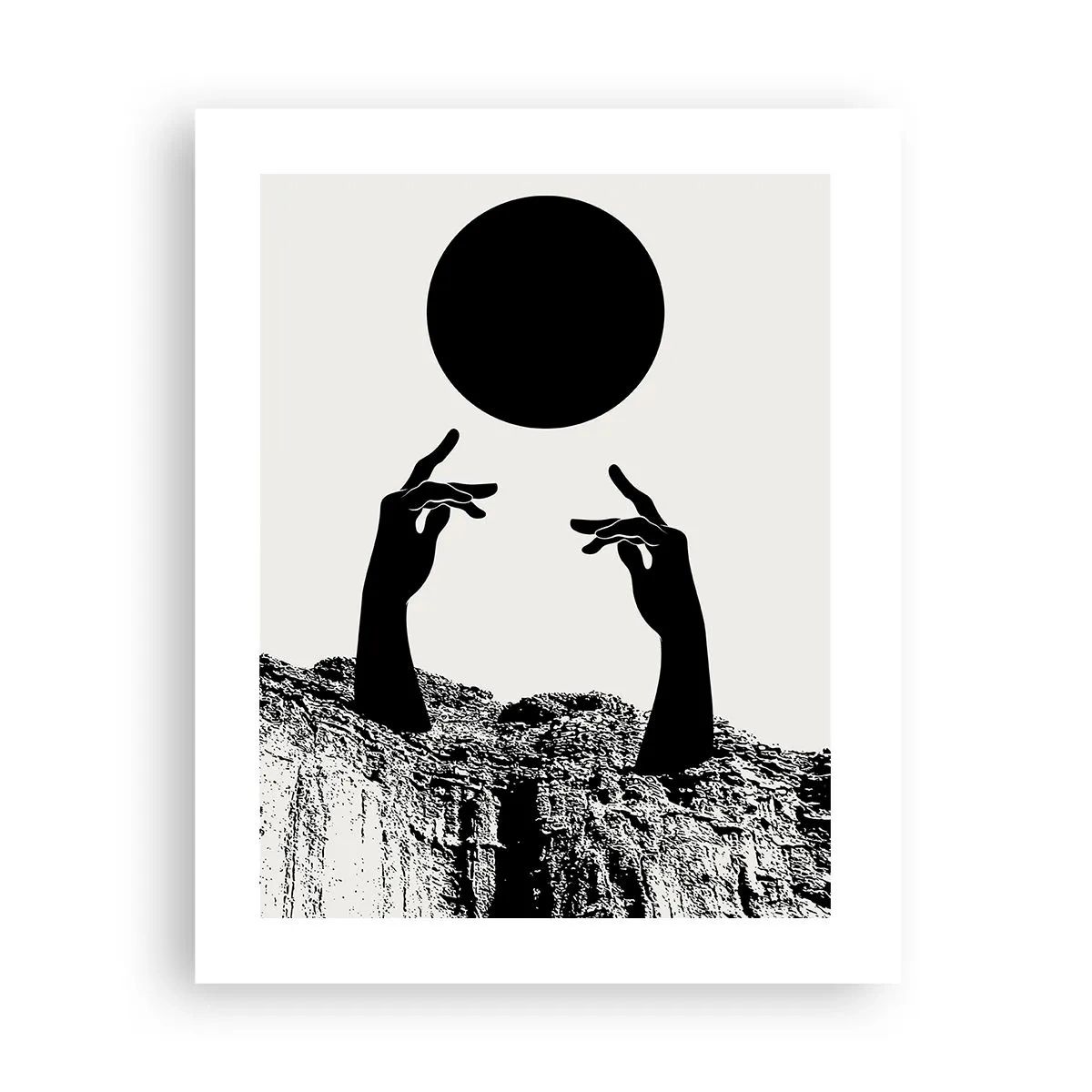 Plakat - Kompozycja surrealistyczna: słońce i reszta - 40x50 cm