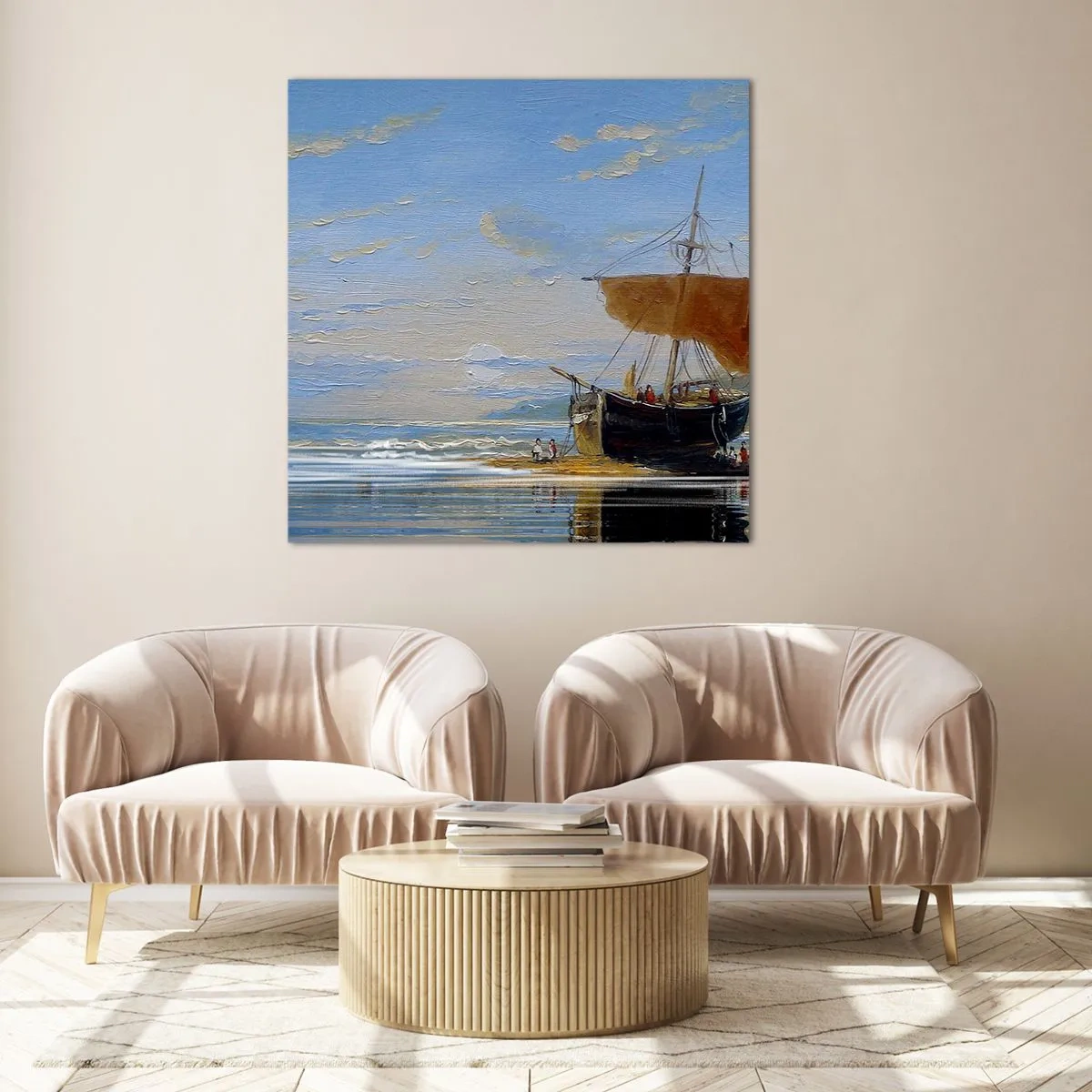 Obraz na szkle - Woda, ziemia, powietrze - 50x50 cm