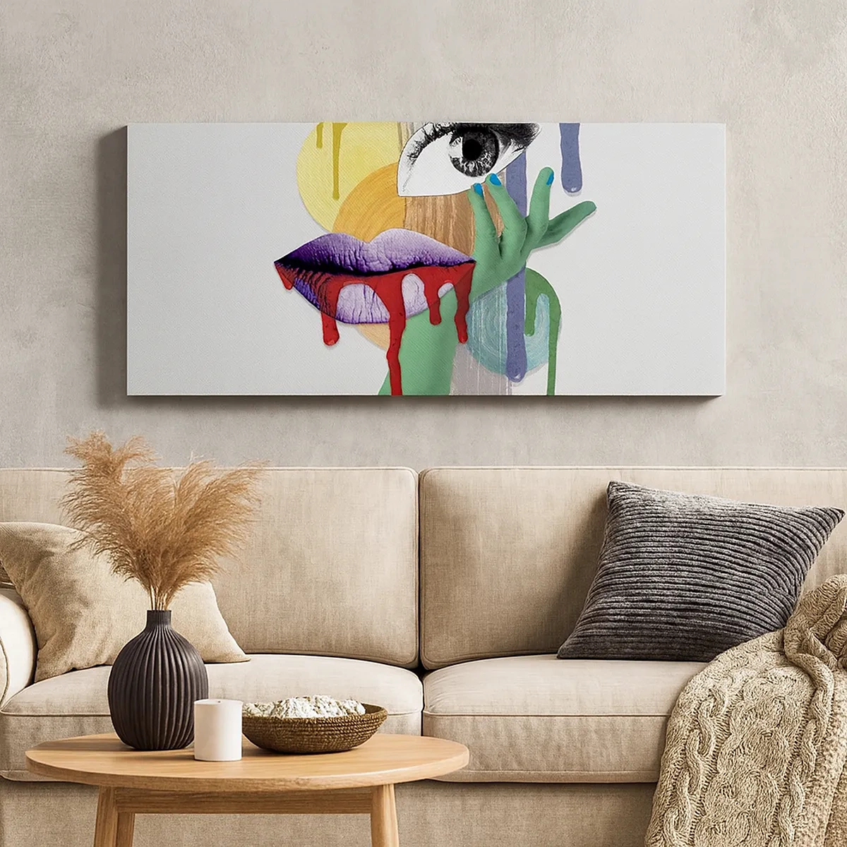 Obraz na płótnie - Portret zdekonstruowany - 30x30 cm