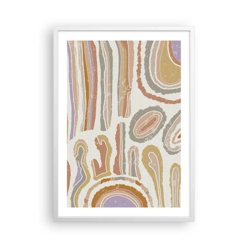 Plakat w białej ramie - Barwne przekroje - 50x70 cm