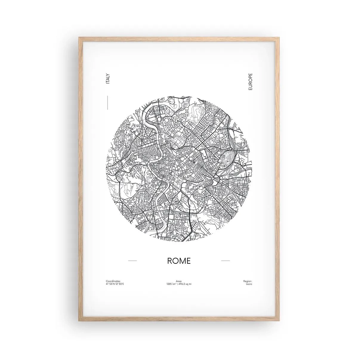 Plakat w ramie jasny dąb - Anatomia Rzymu - 70x100 cm