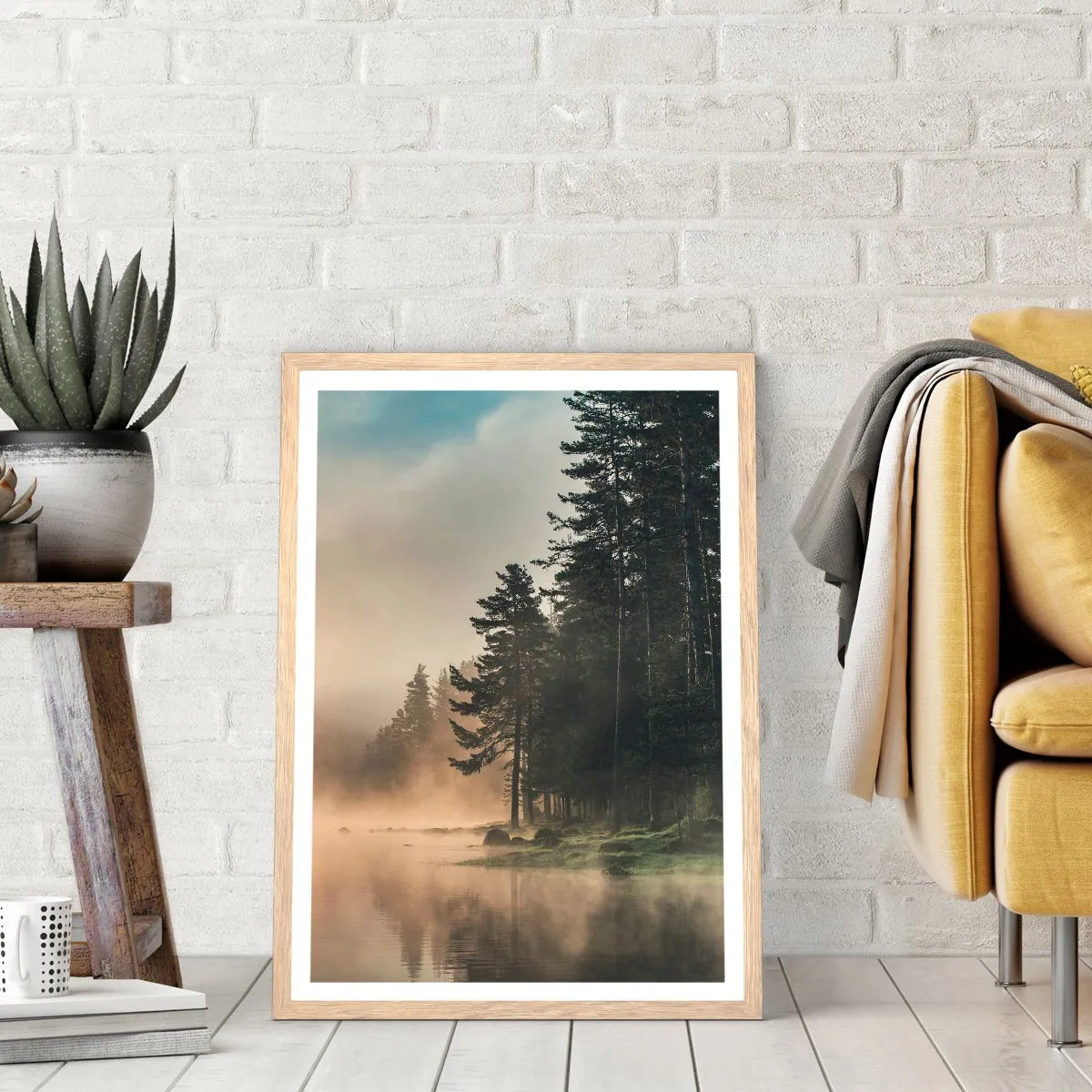 Plakat w ramie jasny dąb - Narodziny dnia - 30x40 cm