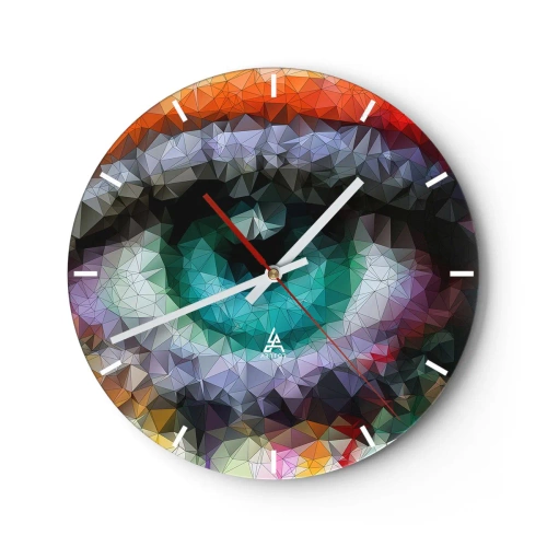 Zegar ścienny - Krystaliczny oczu blask - 40x40 cm