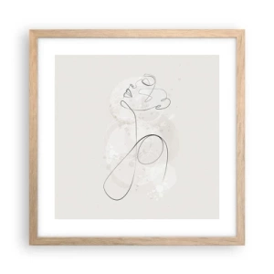 Plakat w ramie jasny dąb - Spirala piękna - 40x40 cm