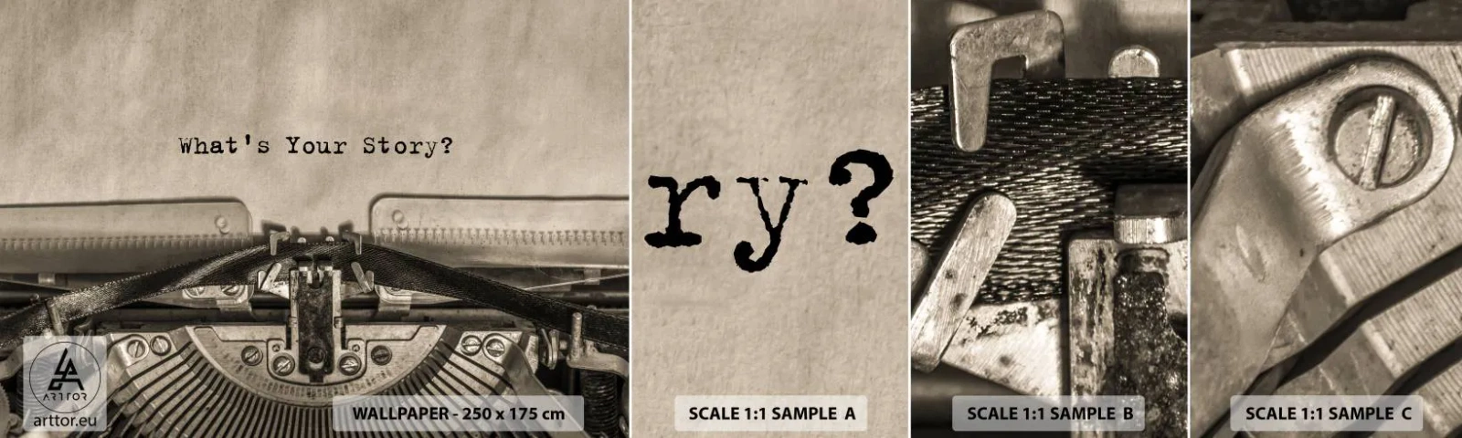 Fototapeta Próbka Samoprzylepna Deluxe Sticker - Opowiedz mi - Maszyna Do Piania, Vintage, Retro - 100x30 cm