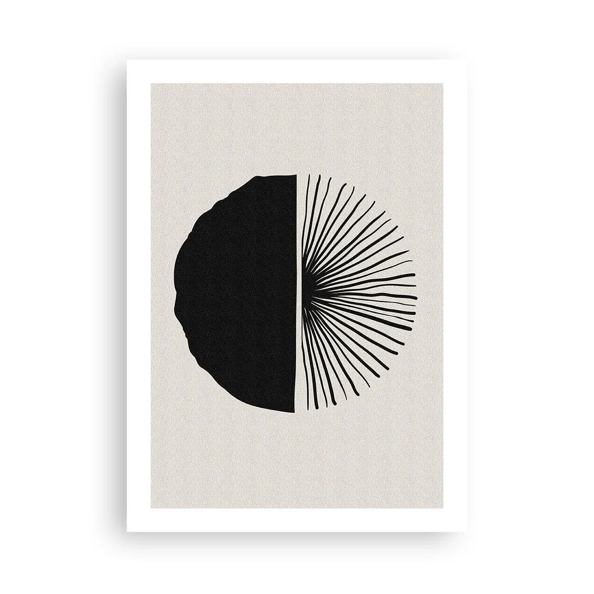 Plakat - Minimalistyczna czarno-biała abstrakcja - 50x70cm - Wachlarz możliwości - Nowoczesna dekoracja ścienna do salonu, kuchni i sypialni ARTTOR