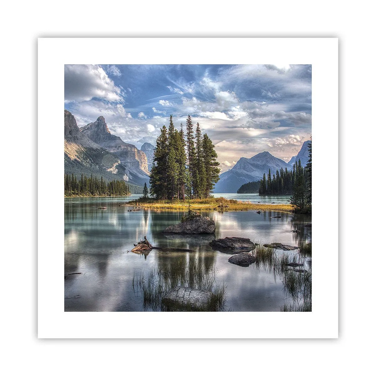 Plakat - Nad wodą wielką i czystą… - 40x40 cm