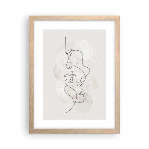 Plakat w ramie jasny dąb - Splątani w uścisku - 30x40 cm