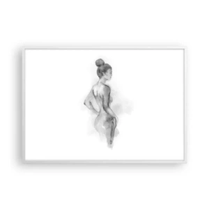 Plakat w białej ramie - Piękna jak malowanie - 100x70 cm