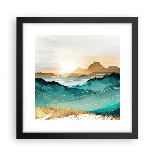 Plakat w czarnej ramie - Na granicy abstrakcji – pejzaż - 30x30 cm