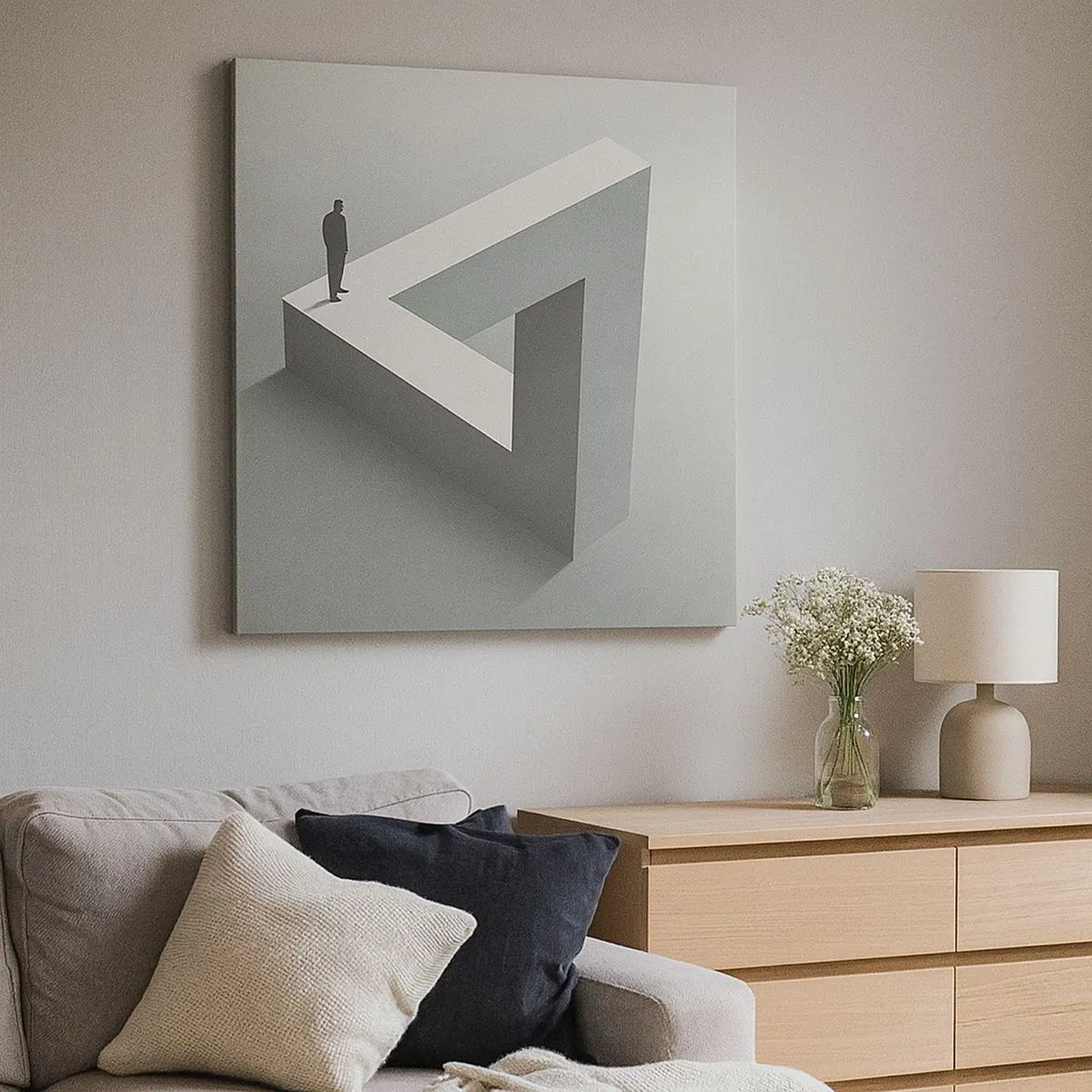 Obraz na płótnie - A jednak możliwe - 30x30 cm