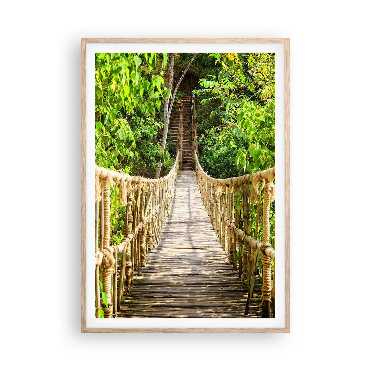 Plakat w ramie jasny dąb - Zawieszony w zieleni - 70x100 cm