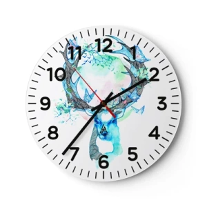 Zegar ścienny - Siła i delikatność natury - 30x30 cm