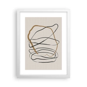 Plakat w białej ramie - Kompozycja – taniec opętaniec - 30x40 cm