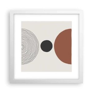 Plakat w białej ramie - W centrum uwagi - 30x30 cm