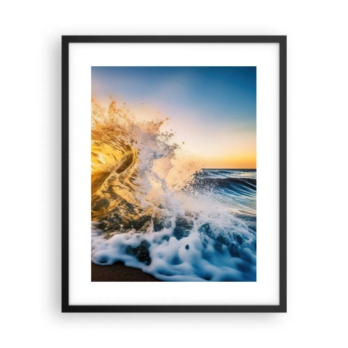 Plakat w czarnej ramie - Zabawa na piasku - 40x50 cm