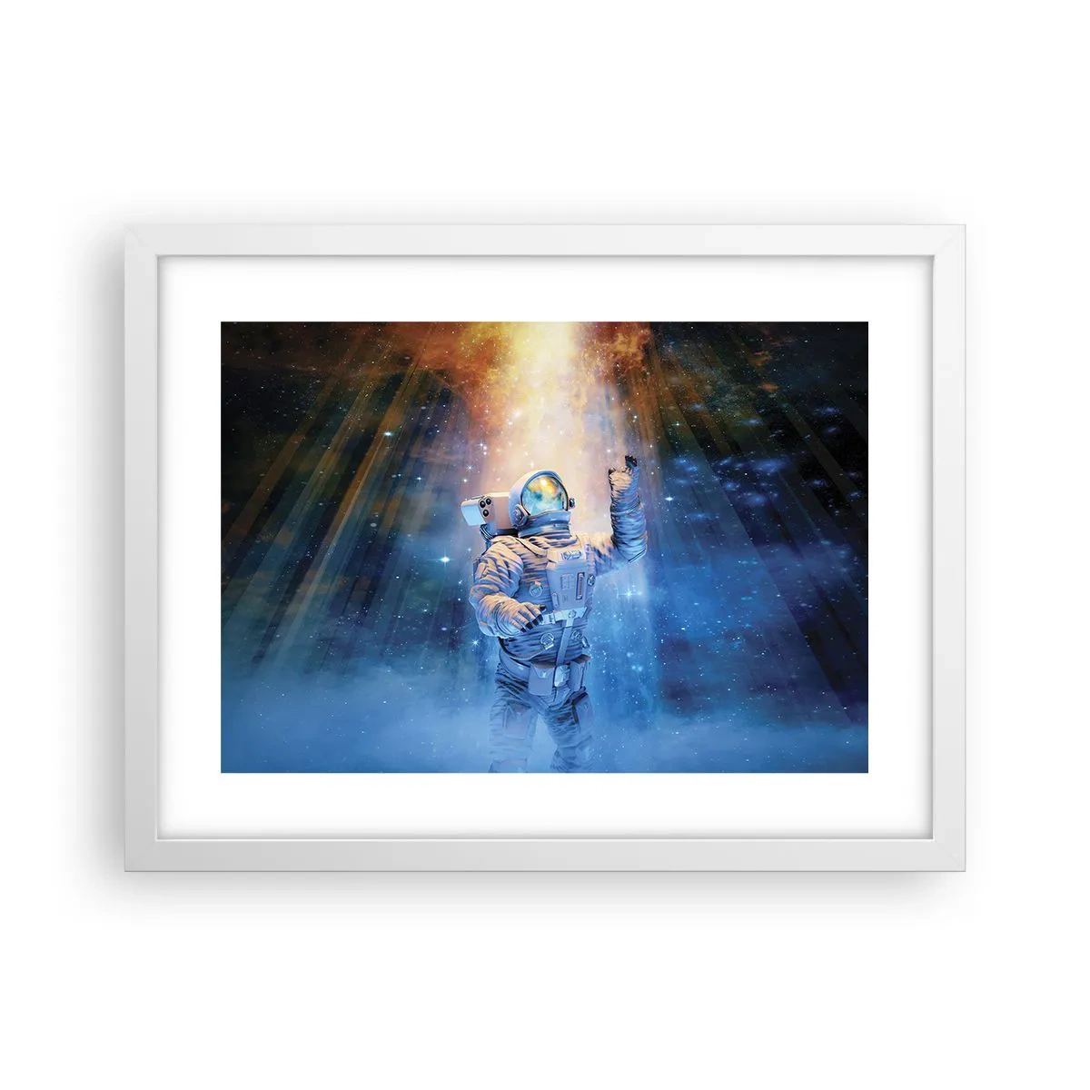 Plakat w białej ramie - Wreszcie u celu - 40x30 cm