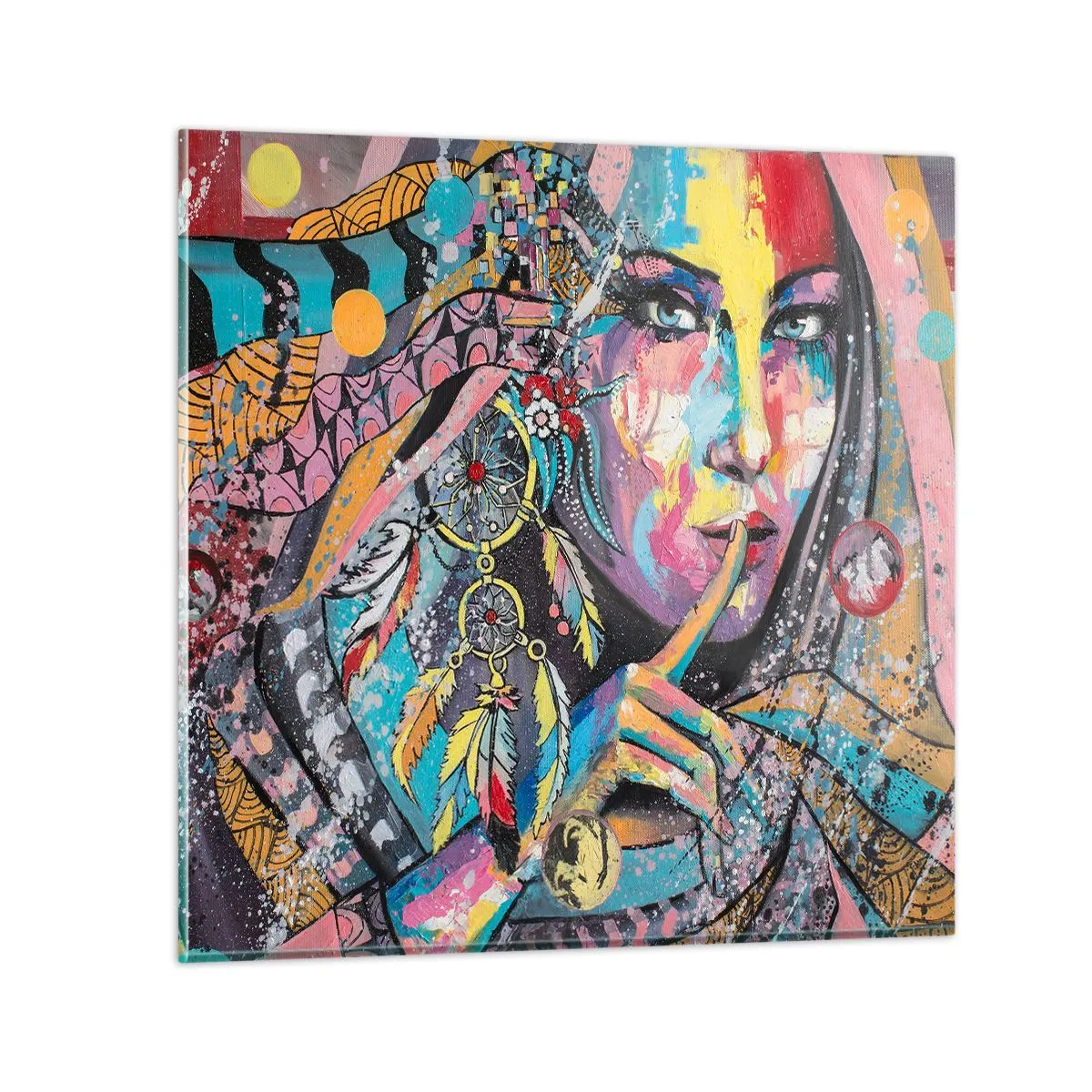 Obraz na szkle - Milcz, aż zrozumiesz - 50x50 cm