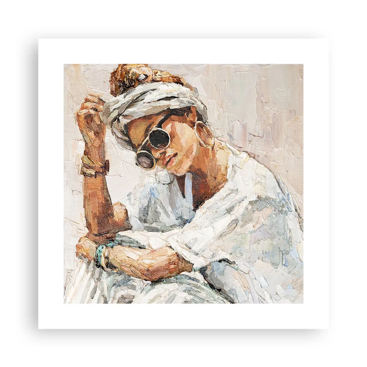 Plakat - Portret w pełnym słońcu - 40x40 cm