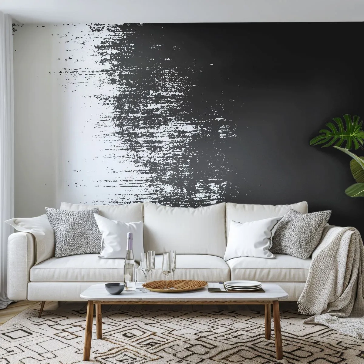 Fototapeta Standard Eco - I zwycięzcą jest… - Abstrakcja, Sztuka, Czarno-Biały - 500x350 cm
