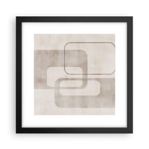 Plakat w czarnej ramie - Geometryczna fuga - 30x30 cm
