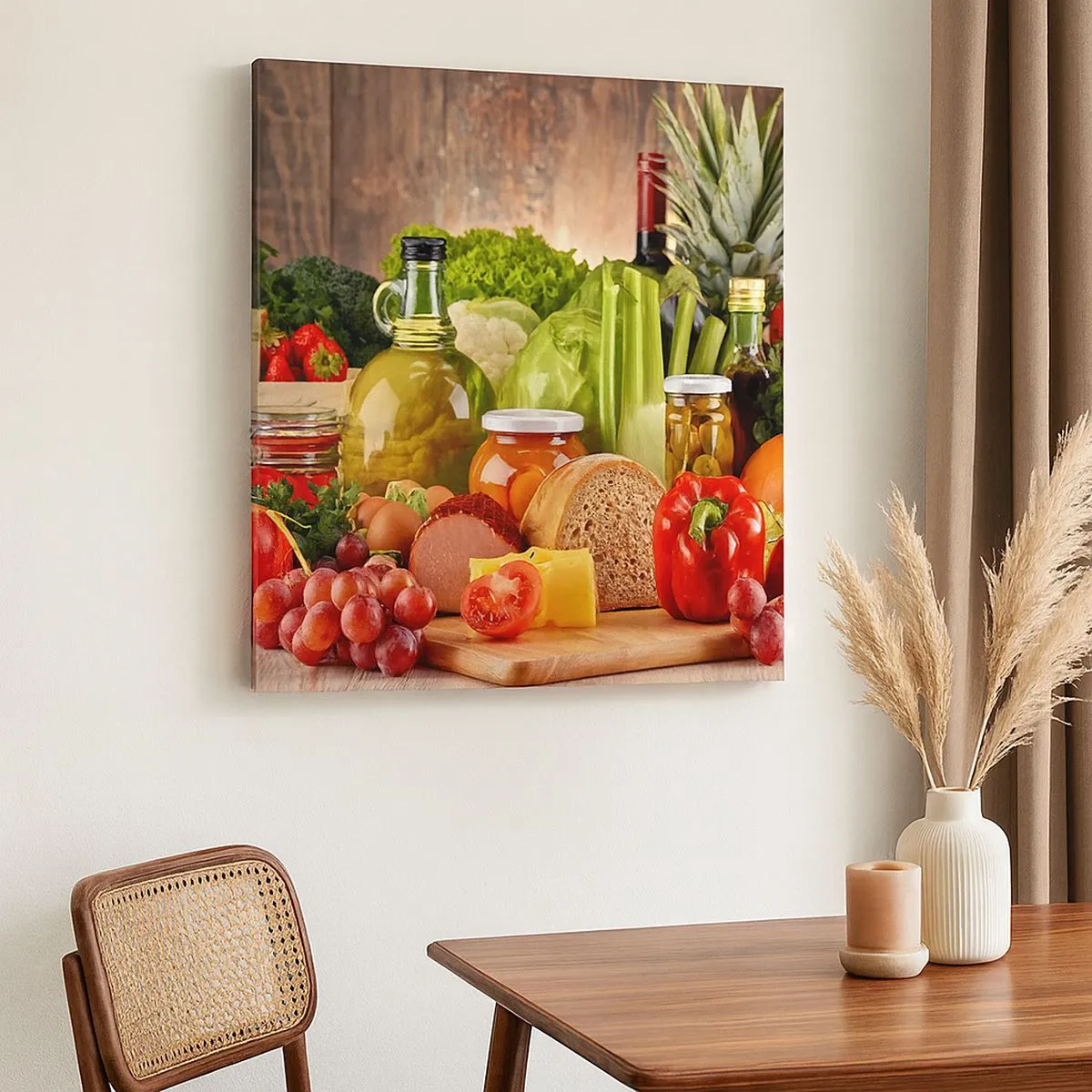 Obraz na płótnie - Wędzone, pieczone, marynowane - 30x30 cm