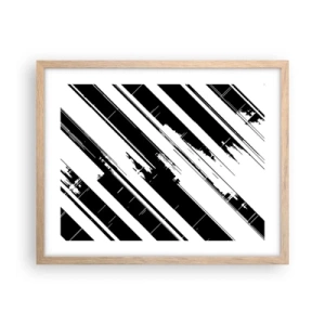 Plakat w ramie jasny dąb - Kompozycja intensywna i dynamiczna - 50x40 cm