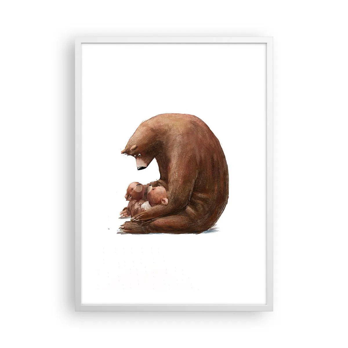 Plakat w białej ramie - Słodkich snów, dzieciaki - 50x70 cm