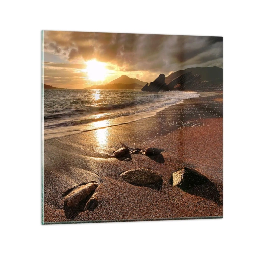 Obraz na szkle - Idź za słońcem ku wzgórzom - 60x60 cm