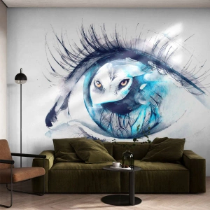 Fototapeta Samoprzylepna Deluxe Sticker - Oko w oko z dzikością - Abstrakcja, Oko, Sowa - 100x70 cm