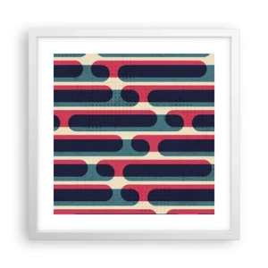 Plakat w białej ramie - W głąb i do przodu - 40x40 cm
