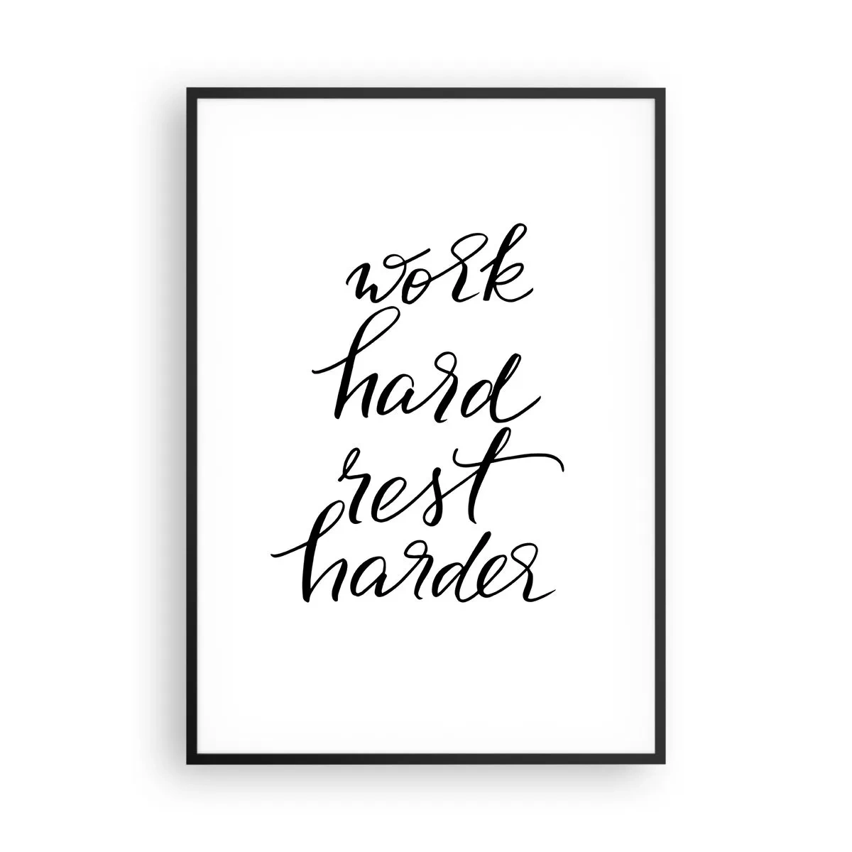 Plakat w czarnej ramie - Życiowa równowaga - 70x100 cm