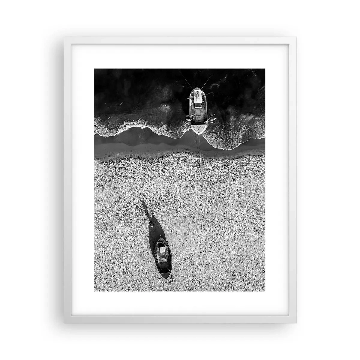 Plakat w białej ramie - Jeszcze na brzegu… - 40x50 cm