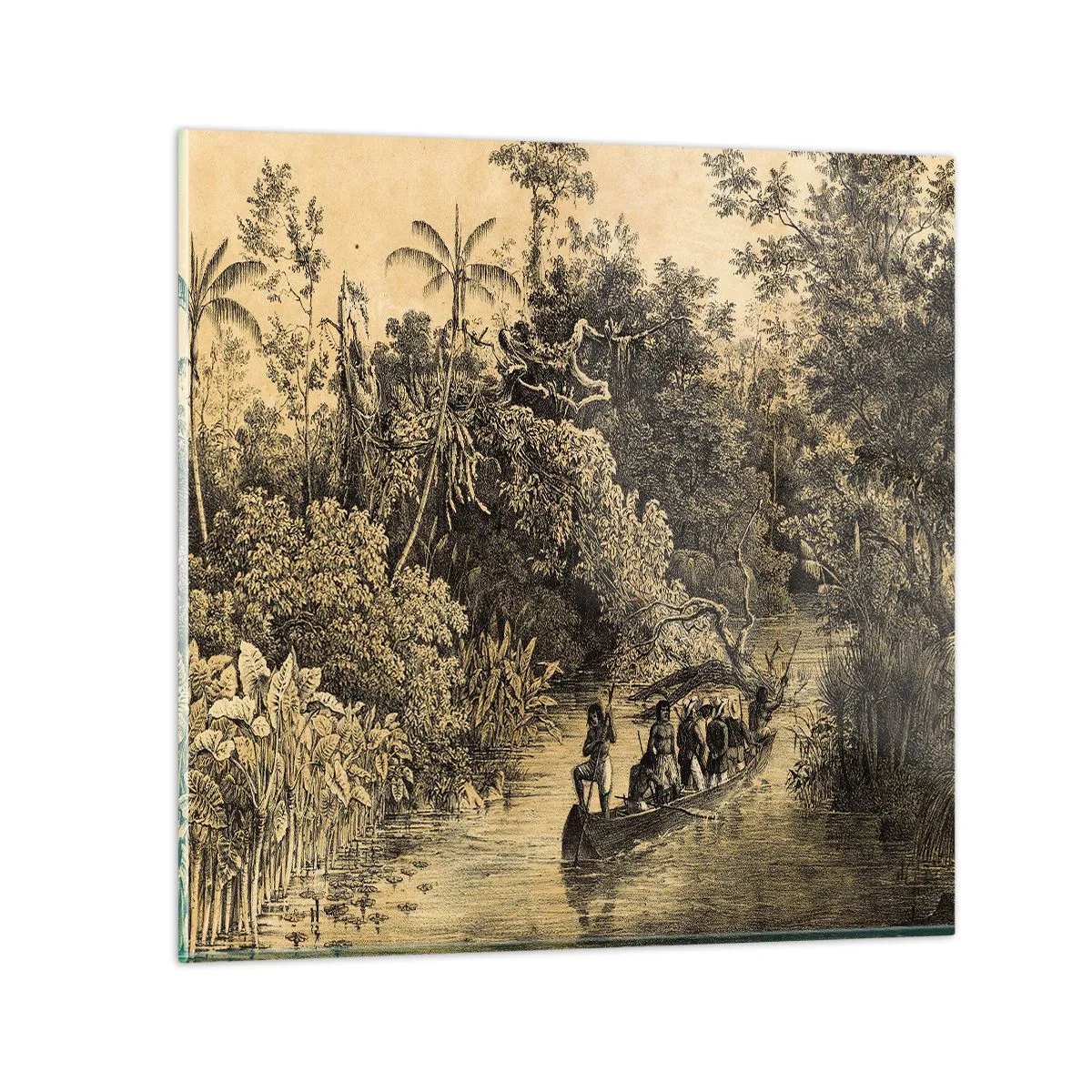 Obraz na szkle - Wyprawa do źródła - 60x60 cm