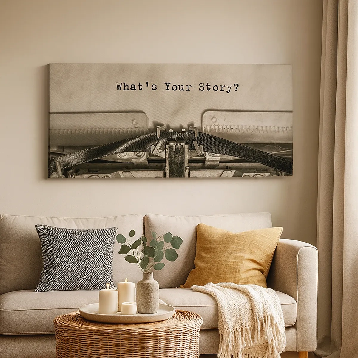 Obraz na płótnie - Opowiedz mi - 30x30 cm