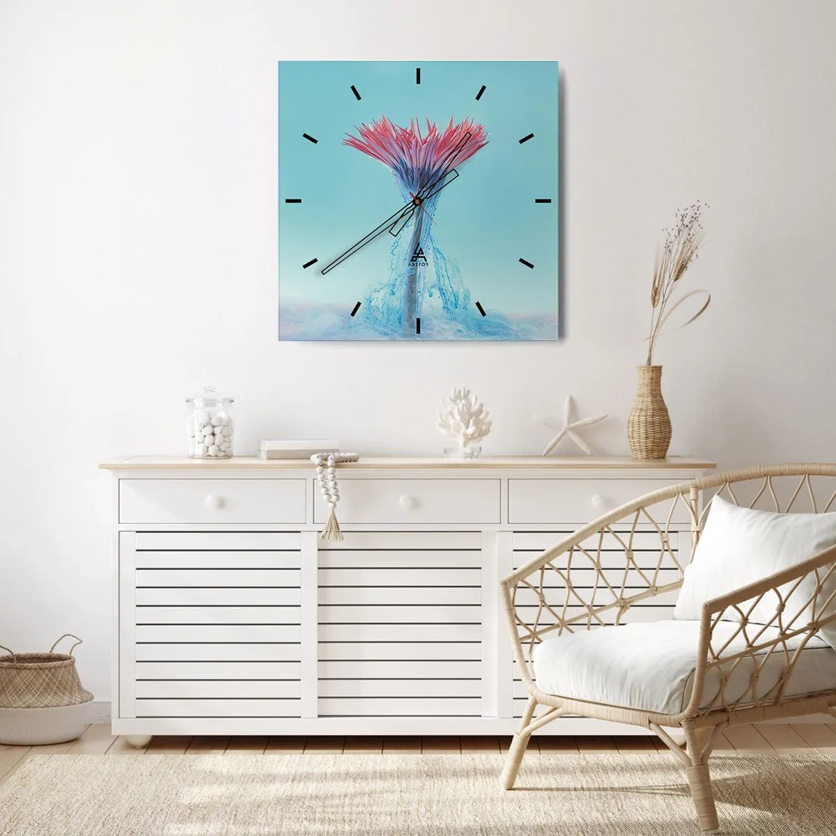 Zegar ścienny - W ożywczym objęciu - 40x40 cm