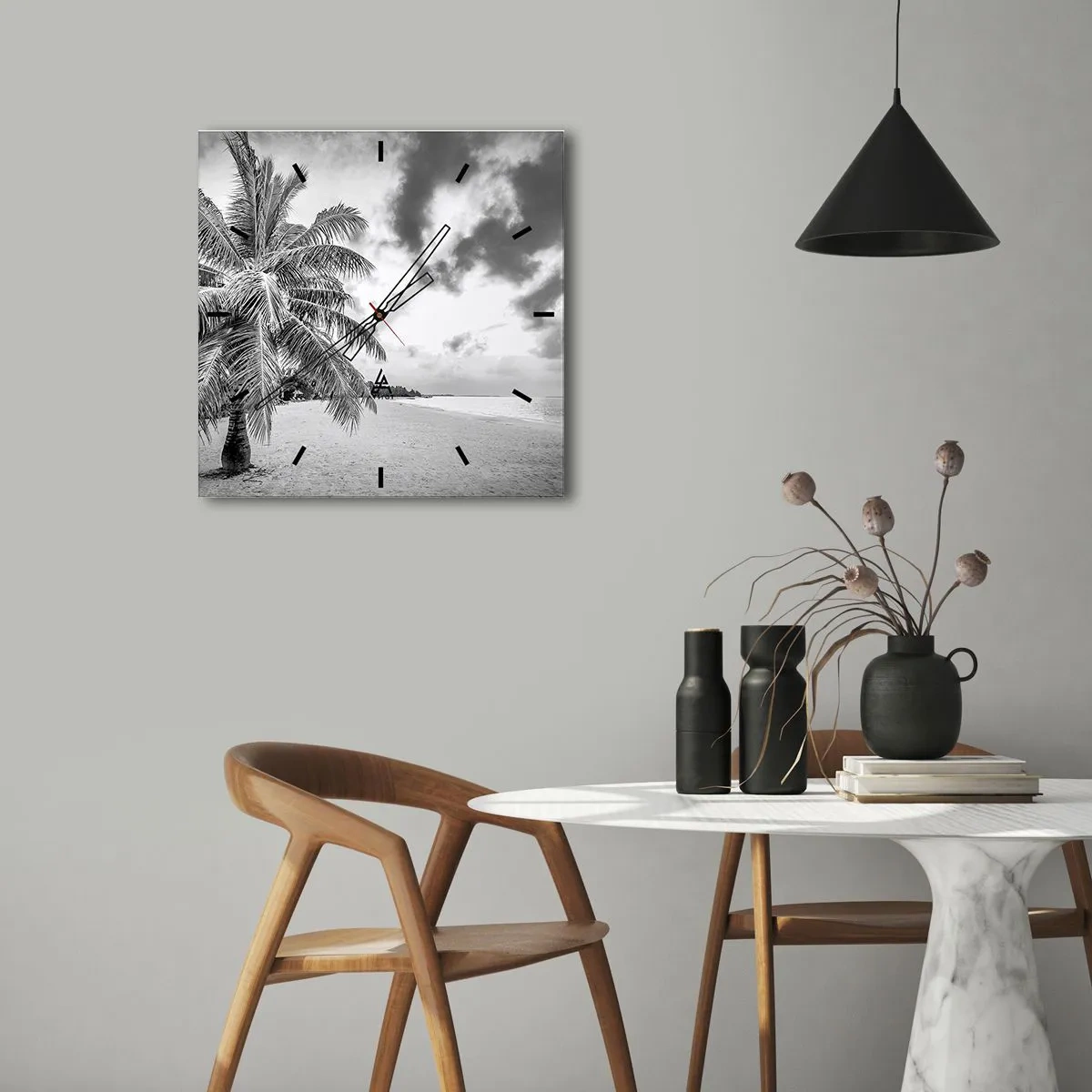 Zegar ścienny - Gdy tęsknisz do samotności… - 40x40 cm