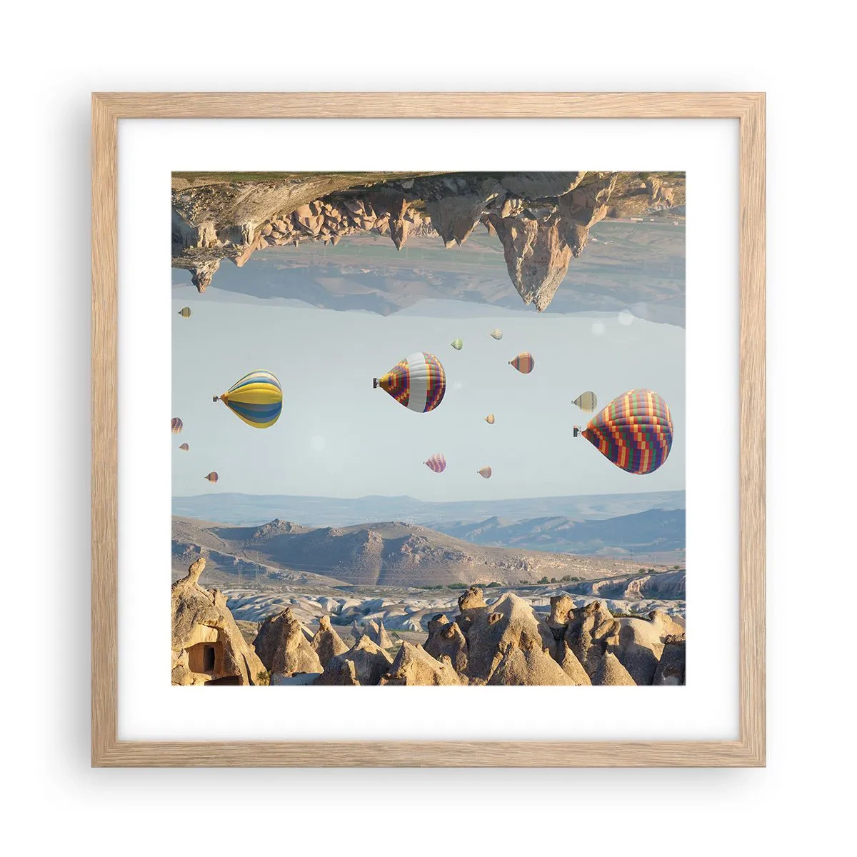 Plakat w ramie jasny dąb - Tu wszystko jest możliwe - 40x40 cm